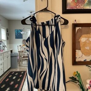 Striped Navy & White Tie-Shoulder Camisole